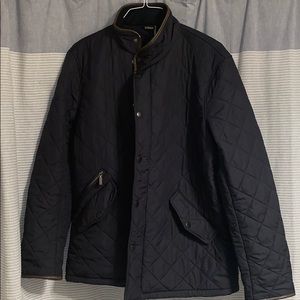 Barbour Powell Quilted Jacket in Navy, large